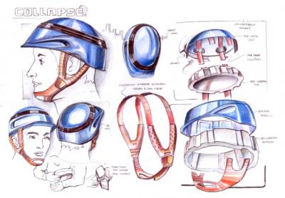 Collapsible helmet design for Indian two-wheeler users