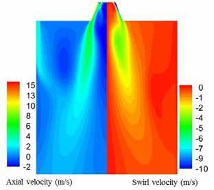 Oxy-fuel combustion of pulverised coal in a swirl burner