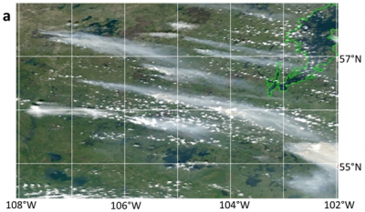 Cloud darkening: Impact of smoke from fires and pollution on the fate of clouds